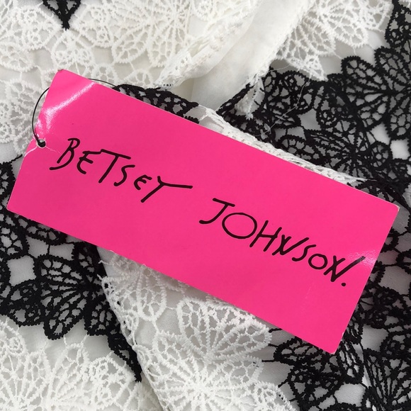 Betsey Johnson Black & White Lace Dress, NWT, 10 - Picture 8 of 10